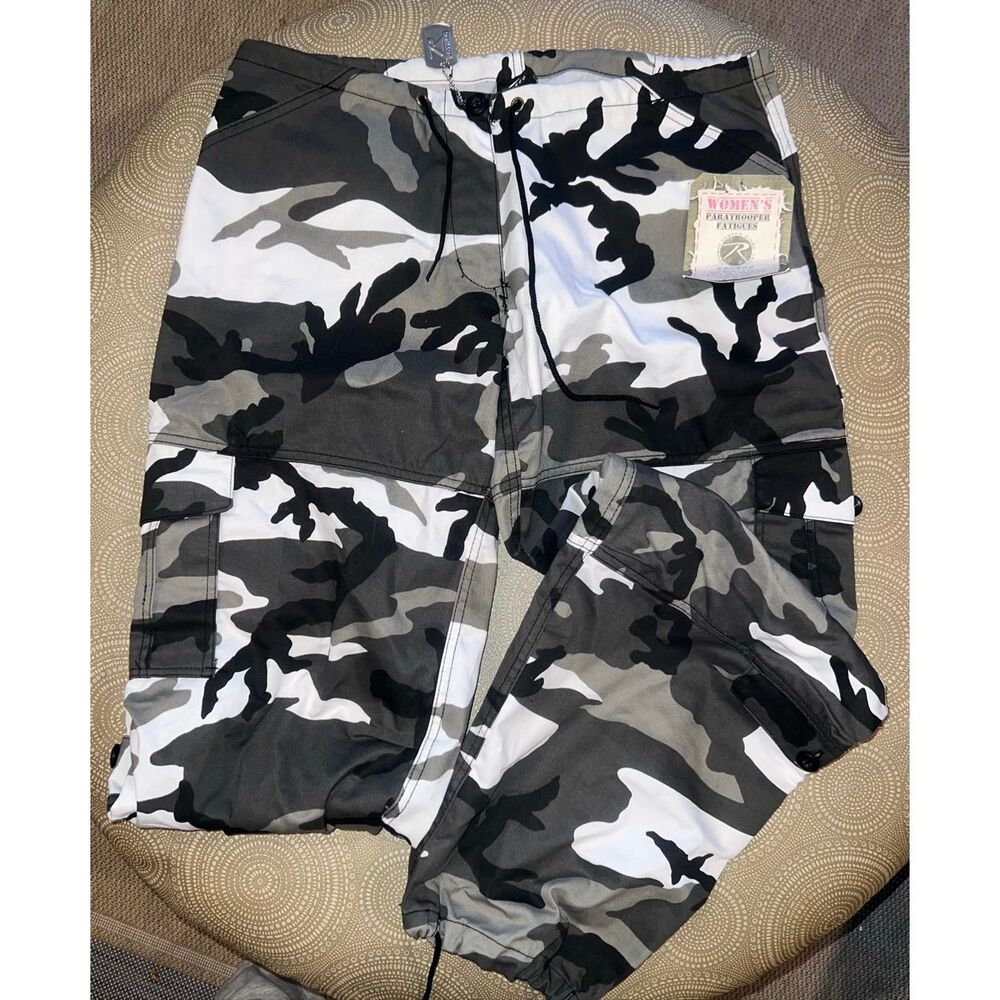 New Rothco Women's Paratrooper Fatigues city camouflage pattern